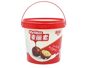 1200ml IML Bucket with Lid, Red Color, CX039C