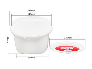 700ml IML Bucket with Lid, White Color, CX038