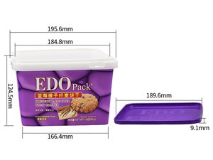 3800ml IML Container with Lid, Square Container, CX077