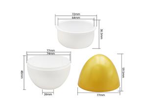 IML Plastic Egg-Shaped Container with Inner Cup, CX126