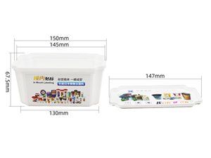 500ml IML Plastic Container, Square Container, CX048