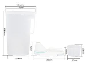 2600ml IML Plastic Water Bottle with Cup, CX108B